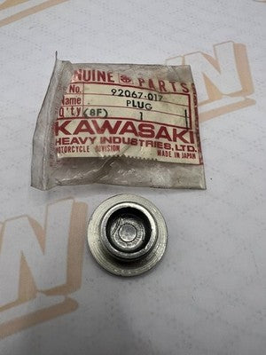 NOS OEM 92067-017 KAWASAKI ENGINE COVER PLUG KD KS KE KX