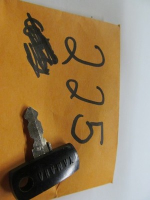 Vintage Yamaha OEM Factory Pre Cut Motorcycle Key # 225  black top