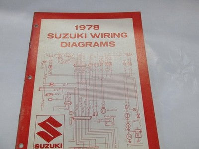 Suzuki Factory Wiring Diagrams Manual 1978 genuine factory manual  1978