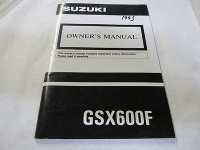 1993 GSX600F  OEM Factory Owners Manual    KATANA 600