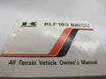 OEM Kawasaki 1985 KLF185 Owners Manual 96 Pages 99920-1334-03   1986