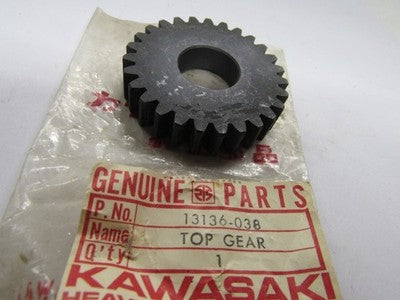 Kawasaki NOS NEW 13136-038 Top Drive Shaft Gear S1 S2 S3 KH KH400 KH250 Mach II