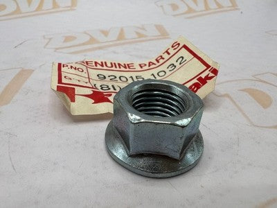 Kawasaki NOS NEW 92015-1032 Flanged Nut 14mm EL EN EX KDX KSF KXF VN