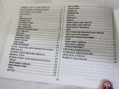 1988 LS650 SAVAGE    OEM Factory Owners Manual