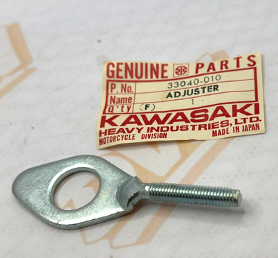 NOS 69-70 KAWASAKI G3TR 69-73 G3SS OEM LEFT LH CHAIN ADJUSTER 33040-010