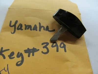 Vintage Yamaha OEM Factory Pre Cut Motorcycle Key # 399 black top