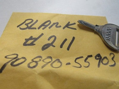 NOS Yamaha OEM Pre Cut Blank Key #211 90890-55903