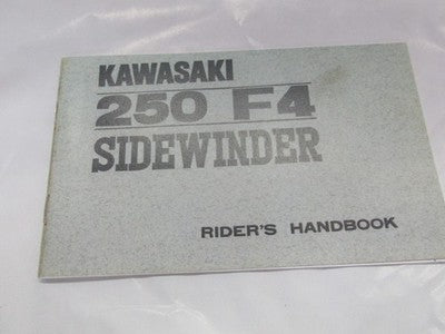 KAWASAKI F4 SIDEWINDER  owners manual