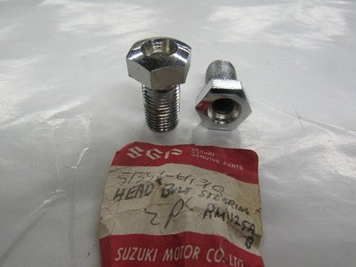 (2) Suzuki steering stem bolt 76-7 RM125 1977-78 RM250 RM370 77-1979 PE175 PE250