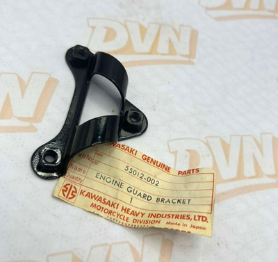 NOS KAWASAKI ENGINE GUARD BRACKET G4TR Trail Boss 1970 KV100 1976 OEM 55012-002