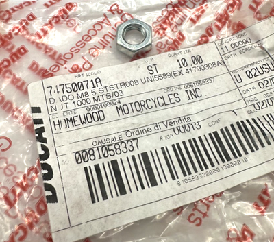 Nut Part Number - 74750071A For Ducati