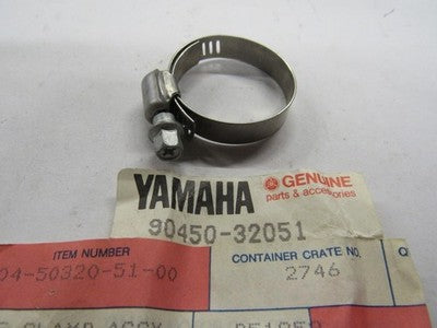 NOS Yamaha 1986-2000 Hose Clamp Assembly 90450-32051-00