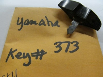 Vintage Yamaha OEM Factory Pre Cut Motorcycle Key # 373 black top