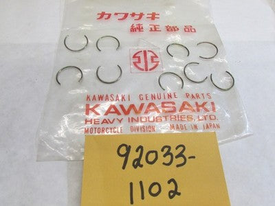 NOS NEW OEM FACTORY KAWASAKI ZX1100 ZX750 ZX600 QTY9 SNAP RING 92033-1102