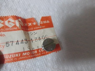 NOS OEM 1985 SUZUKI DR250 ADJUSTER SCREW RIGHT INDICATOR SWITCH 57443-13A00