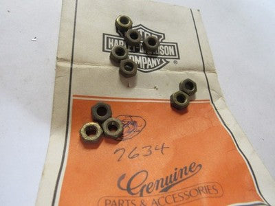 Genuine Harley Davidson Hex Brass Nut P/N: 7634  SOLD AS 10