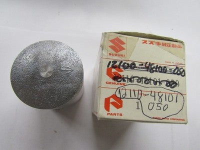 12110-48100-050 NOS Suzuki Piston TS100 78-80  .50MM OVERSIZE  SS 12110-48101-50