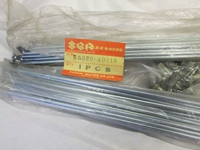 1980 SUZUKI RM100 NOS FRONT SPOKE SET  55320-40210