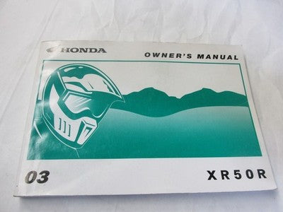 03 2003 Honda XR50R owners manual FACTORY OEM