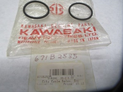 Kawasaki NOS NEW 671B2535 O Ring 35mm F3 F4 Bushwhacker Sidewinder  SOLD AS 2