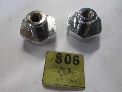Harley Davidson shock absorber nuts 3 8" x 24   806 SOLD AS PAIR