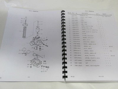 Suzuki RV125 parts and service manual   1973-1975