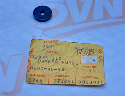 NOS Genuine 1976-1981 Kawasaki KM 100 + Rubber Damper Part OEM 92075-1104 NEW