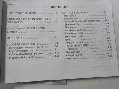 Yamaha CW50 CW 50 Owner's Manual
