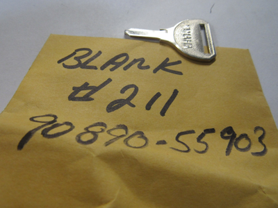 NOS Yamaha OEM Pre Cut Blank Key #211 90890-55903