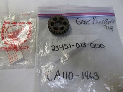 HONDA CA110 CA 110 DREAM MAINSHAFT TOP GEAR 23451-013-000
