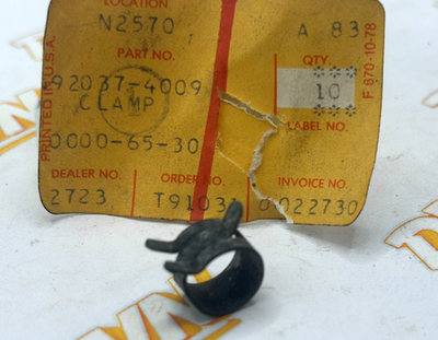 Kawasaki NOS NEW 92037-4009 Clamp KLT KLT250 KLT200 Duckster Police Prairie