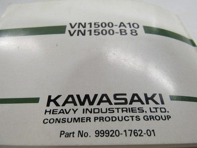 Kawasaki Motorcycle Owner's Manual VN1500-A10 VN-1500-B8 99920-1762-01