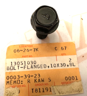 Kawasaki 130S1030 OEM 10x30mm Flanged Bolt