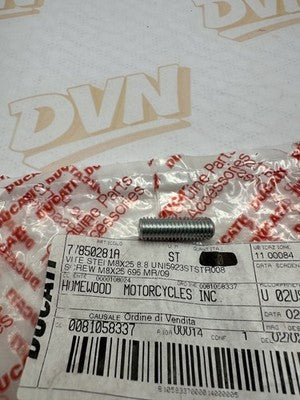 Ducati Threaded 77850281A  Dowel M8X25 NOS   (L-9090)