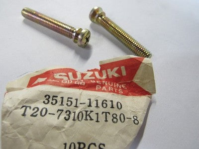 SUZUKI NOS T20 TC250 T200  HEADLIGHT ADJUSTER SCREW 35151-11610   SOLD AS 2