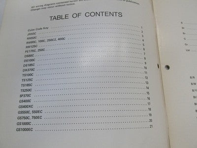 Suzuki Factory Wiring Diagrams Manual 1978 genuine factory manual  1978