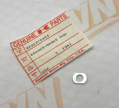 1 NEW Genuine KAWASAKI KLT KDX KX Factory Brake Rod Washer OEM 92022-4003 NOS