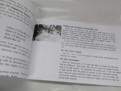 KAWASAKI F4 SIDEWINDER  owners manual