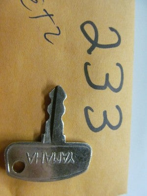 Vintage Yamaha OEM Factory Pre Cut Motorcycle Key # 233