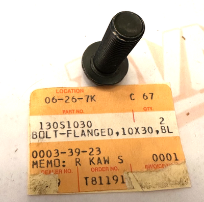 Kawasaki 130S1030 OEM 10x30mm Flanged Bolt