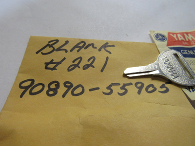 NOS Yamaha Key Blanks #221 90890-55905