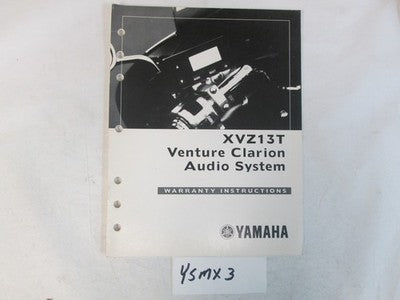 Audio System Warranty Instructions for Yamaha XVZ13 T
