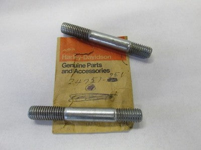 2 NOS OEM Harley Davidson Right Footrest Stud P N 24751-75