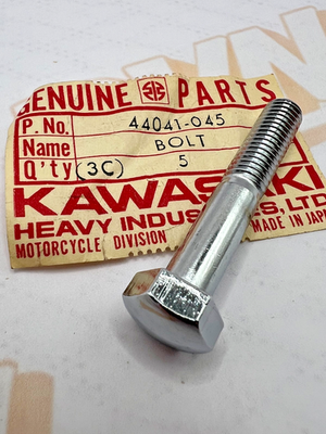 1 NOS Genuine Kawasaki Z1 KZ 900 1000 650 750 Hex Head Bolt OEM 44041-045 NEW