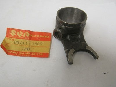 Suzuki TM125 nos shift fork #1  1973-75 25211-28001