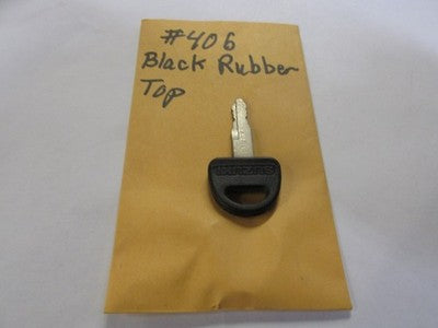 Vintage Suzuki  OEM Factory Pre Cut Motorcycle Key # 406  black top