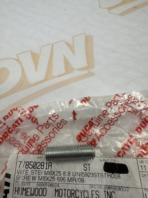 Ducati Threaded 77850281A  Dowel M8X25 NOS   (L-9090)