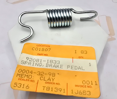 Kawasaki Genuine OEM Authentic Brake Pedal Spring 92081-1833