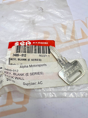 3409-012 SUZUKIArcticCatBlankIgnition Key (E Series) for 250 300 400 500 650 700