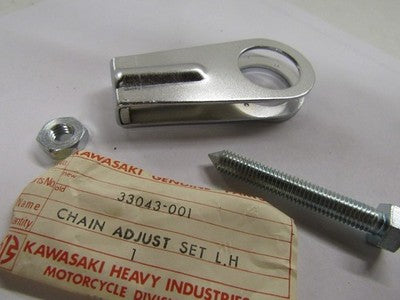 Kawasaki NOS NEW 33043-001 Left Chain Adjuster Set A1 A7 A1SS A7SS Avenger